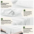 thumbnail image 5 of Lux Decor Rayon from Bamboo Blend Sheets Set - 4 Piece Deep Pocket Bed Sheets Set - California King, White, 5 of 9
