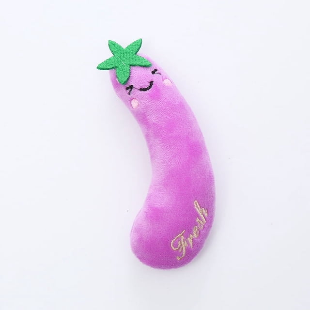 Juguetes para gatos Serie de peluches pequeños con forma de verdura y menta para gatos, suministros para mascotas