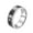 Black, variant on Unisex Stainless Steel 7MM Black Electrocardiogram Rotatable Couple Ring Real Lover Heartbeat Wedding Bands Size 9