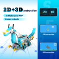 thumbnail image 3 of Makerzoid Coding Robot Kit for Kids, 200-in-1 RC Robot Building Toys with Motor Sensor,Scratch JR Coding Set with 36 Video Courses, Birthday for Kids, 3 of 6