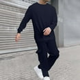 thumbnail image 2 of Sweatsuits For Men Set 2 Piece Loose Fit, Mens Athletic Tracksuit Sports Suit Sweatshirt Jogger Sweatpants Warm, 2 of 9