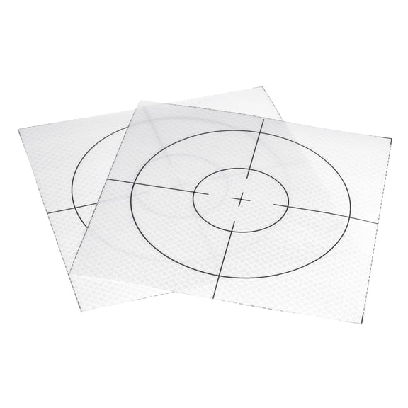 Uxcell 2pcs Survey Reflector Sheet 200x200mm Self-Adhesive Survey Target Mark Silver