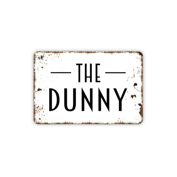 The Dunny Sign Bathroom Outhouse Metal Wall Art Size: 8 x 12 Inch