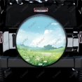 thumbnail image 1 of Green Nature on Blur Pattern Polyester Universal Spare Wheel Tire Cover Wheel Covers for Trailer RV SUV Truck Camper, 1 of 5