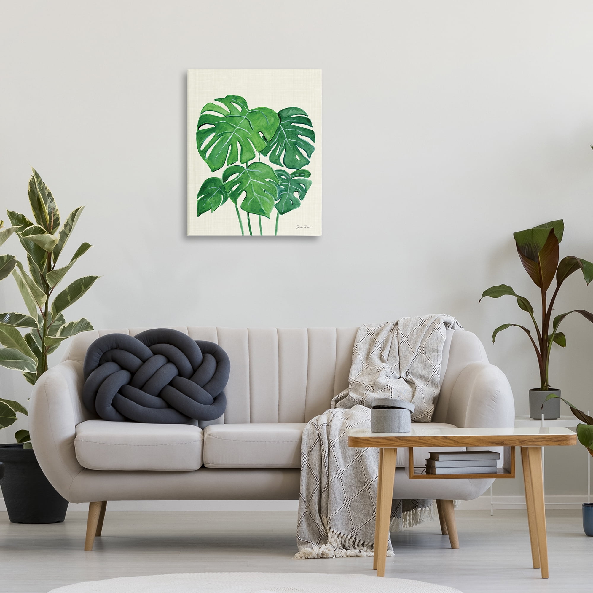 Stupell Industries Green Monstera Bundle Botanical & Floral Painting Gallery Wrapped Canvas Art Print Wall Art, 24 x 30