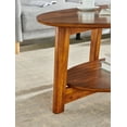 thumbnail image 3 of Alaterre Furniture Monterey 48"L Oval Mid-Century Modern Wood Coffee Table, Warm Chestnut, 3 of 5