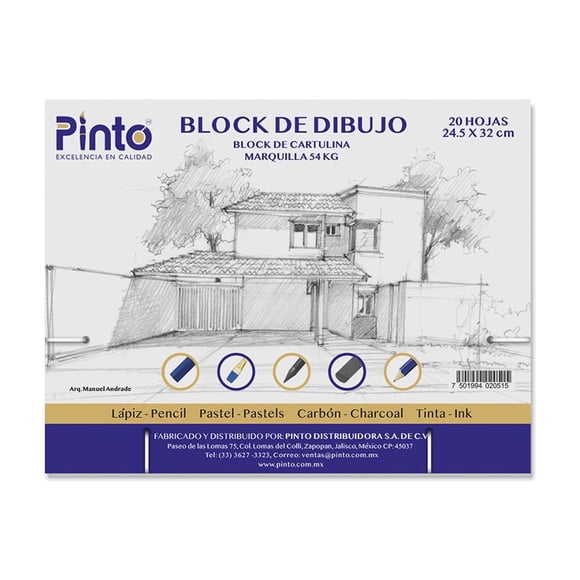 Block de Dibujo Marquilla Pinto 24.5X32 cm 20 Hojas