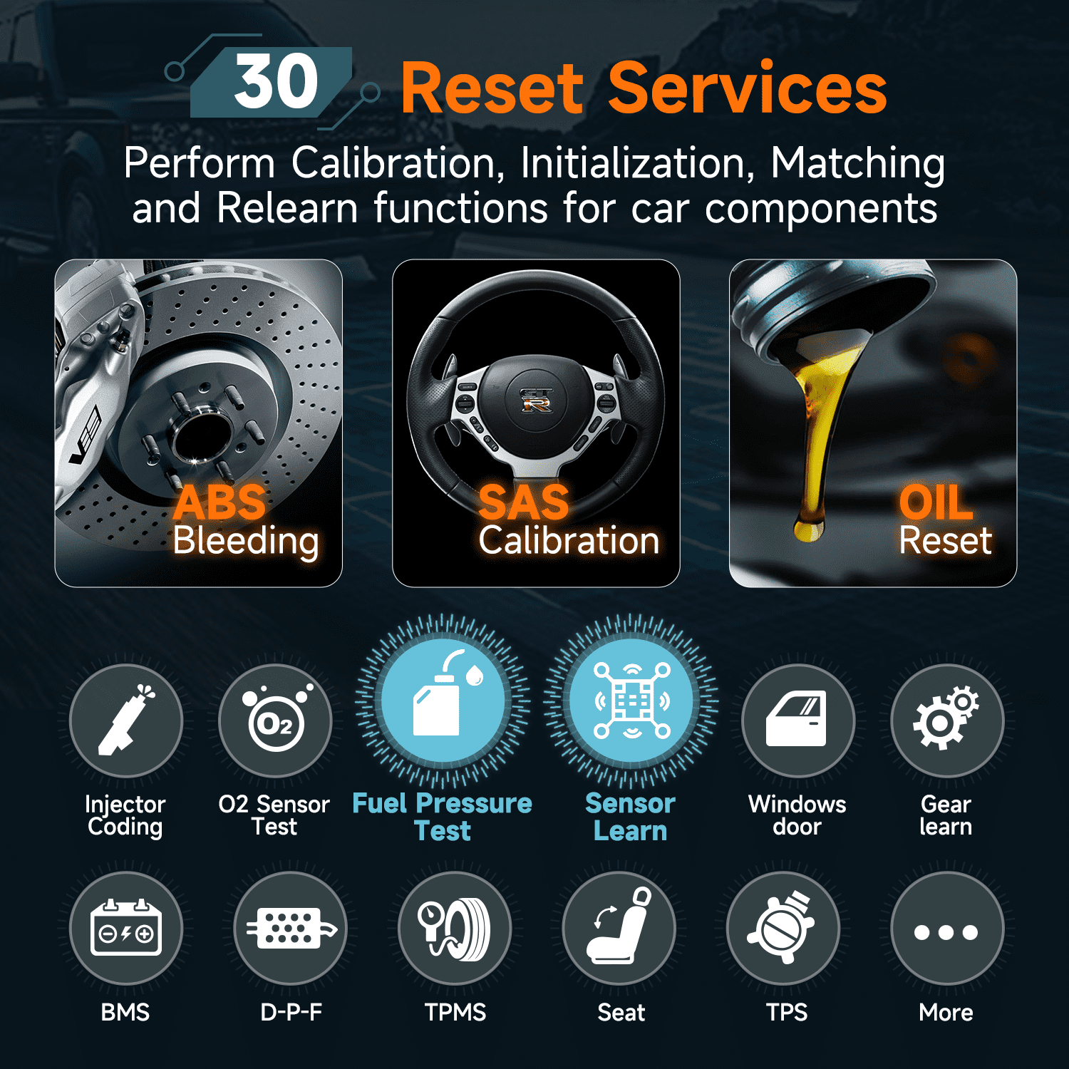 FOXWELL NT809 Advanced Bidirectional Scan Tool OBD2 Scanner Scan All Systems 30+ Reset Services Car Code Reader ABS Bleeding Oil Reset Car Scanner Automotive Scanner Auto Diagnostic Tool