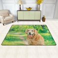 thumbnail image 3 of SKYSONIC Lightweight Soft Area Rugs Golden Retriever On Nature Floor Mat for Kids Playing Room Hardwood Floor Living Room Nursery Rugs, 72x48 inch, 3 of 6