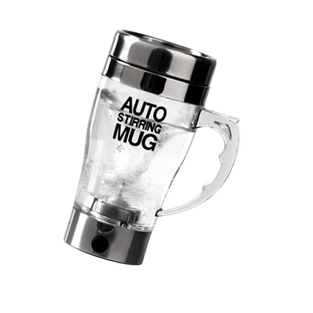 Auto Self Stirring Mug Battery Operate Travel Self Stainless Steel for Kitchen Hiking with handle