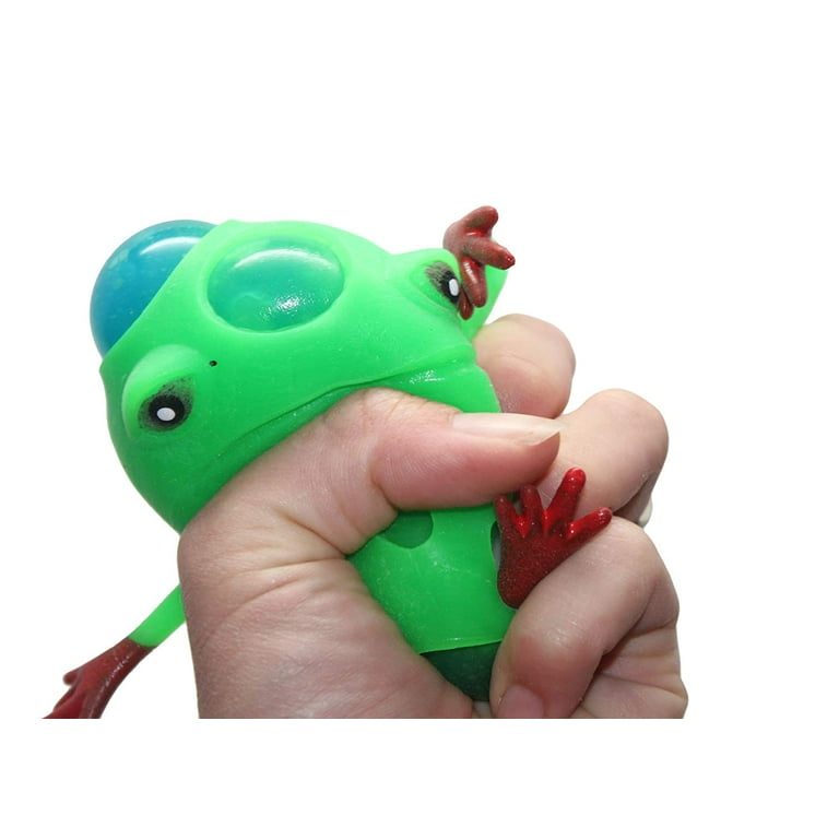 1 Mesh Frog with Color Changing Gel Inside Squeeze Stress Ball - Sensory, Stress, Fidget Toy - Squishy Toy