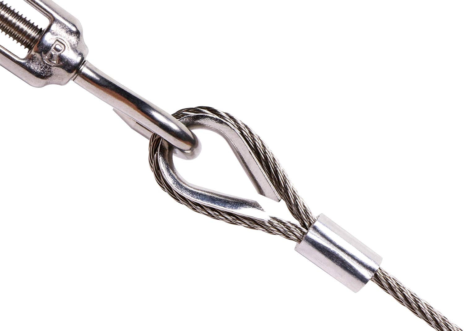 M6 304 Stainless Steel 7/32” 1/4” Diameter Wire Rope Cable Thimbles Rigging, 