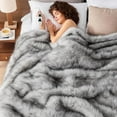 thumbnail image 3 of PMONPA Electric Heated Blanket, 51"×61" Faux Fur Heated Blanket for Adult, Fast Heating with 4 Hours Auto Shut Off Timer, Black & White, 3 of 8