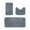 Drak Gray, variant on Bath Rugs 3 Set, Bathroom Rugs, Toilet Mats Universal Soft Comfortable Water Absorption, Bath Mats Non-Slip Thick Machine Washable