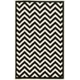 thumbnail image 1 of Capri Chevron Black & Cream 4' 3" x 7' 3" Area Rug, 1 of 5