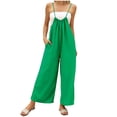 thumbnail image 1 of Timegard Womens Jumpsuit Spaghetti Strap Back Drawstring Comfy Overalls Casual Loose Rompers with Pockets, 1 of 6