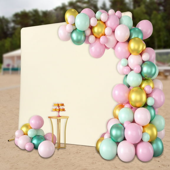 Modern Square Golden Backdrop Stand, Metal Backdrop Stand Background Decoration Kit For Wedding/Ceremony/Party