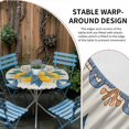 thumbnail image 2 of Round Fitted Tablecloth,Summer Watercolor Lemon Circle Table Cover Waterproof Table Cloth with Elastic Edge,Vintage Medieval Pattern Outdoor Tablecloths for Kitchen Picnic 55-60in, 2 of 9