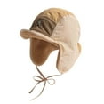 thumbnail image 2 of RongHuan Trapper Hats for Men Women Fleece Lined Color Block Caps Winter Warm Ear Flaps Hat, 2 of 4