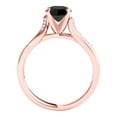 thumbnail image 3 of Aonejewelry 1.15 Ct. Ttw Halo Interwined Design Black Diamond Engagement Ring Crafted In 14k Solid Rose Gold, 3 of 4