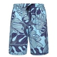 thumbnail image 3 of Fixha Men's Hawaiian Matching Set Tropical Summer Beach Button Down Short Sleeve Shirt and Shorts 2 Piece Outfits-Teal M, 3 of 5