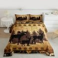 thumbnail image 2 of jejeloiu Woodland Animal Moose Bedding Comforter Set,Rustic Farmhouse Cabin Twin Comforter Sets,Brown Bear Paws Bedding Set For Boys Teens,Luxury Bedroom Decor Reversible,2-Piece, 2 of 8