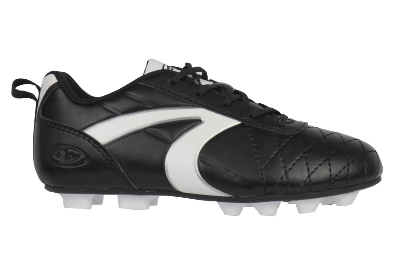 Athletic Works Soccer Cleats Youth Size 1,2,3  New  Futbol Shoes Black/White 