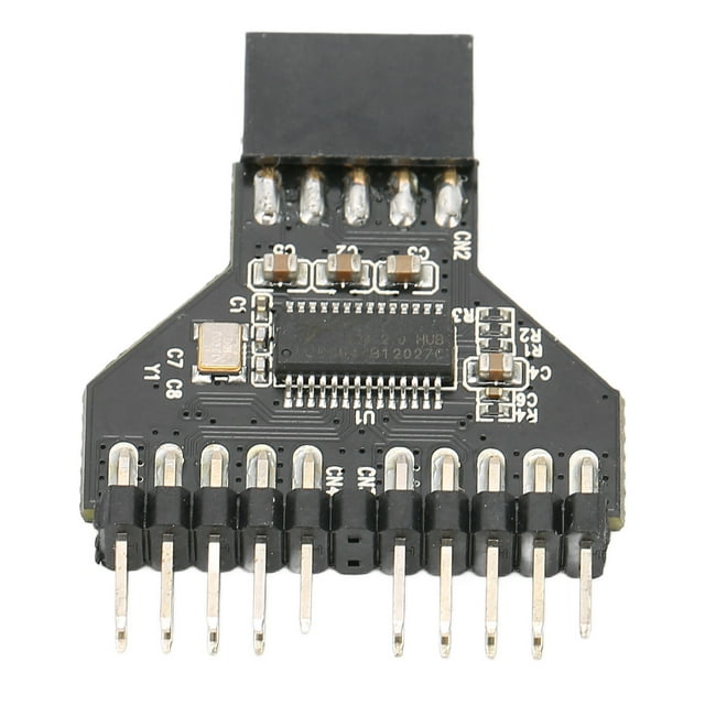 Adaptador de placa base de computadora NikouMX Adaptador convertidor USB2.0 de 9 pines ventilador de lámpara RGB