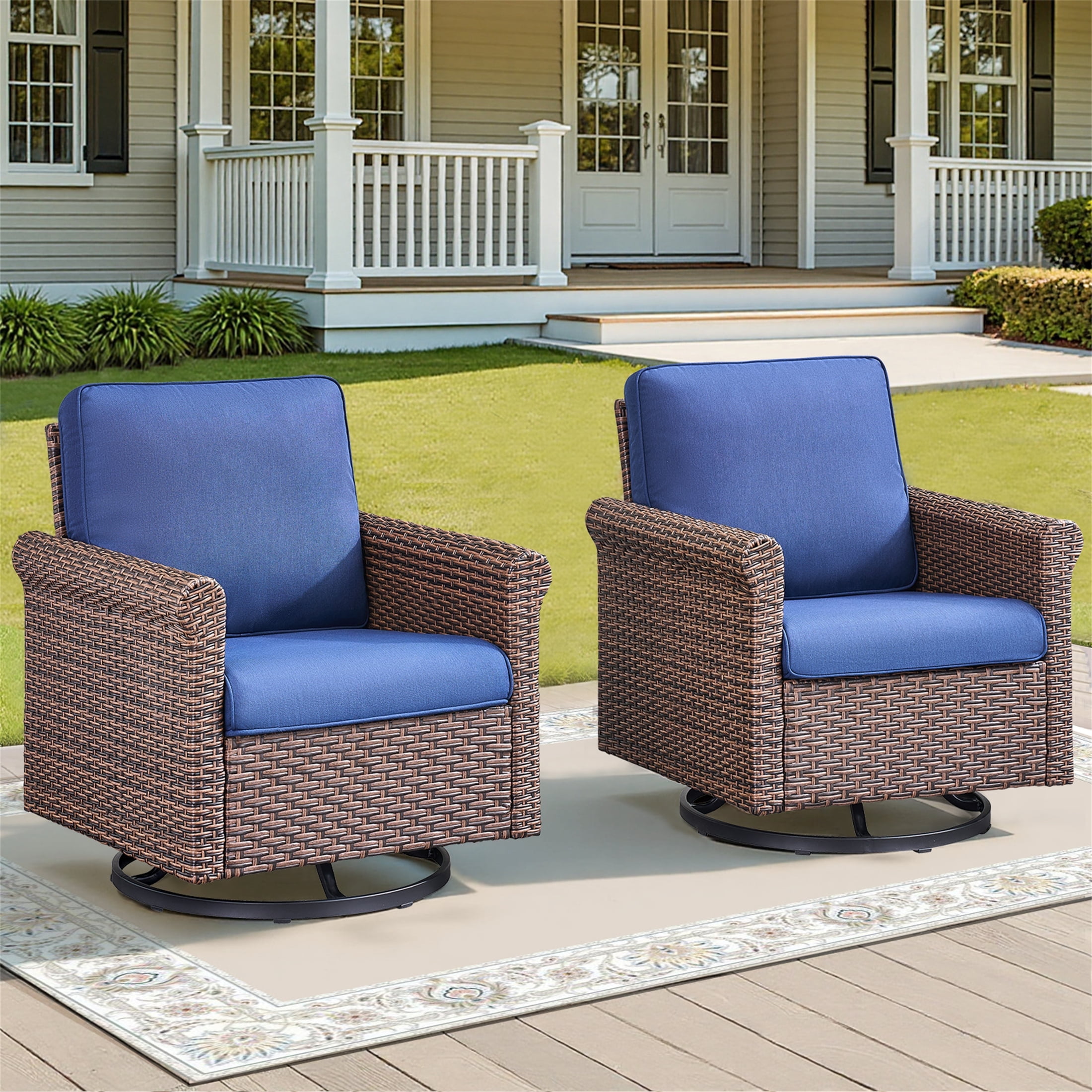 Northbeam Nantucket Rocking Chair, Natural Color Stain with Grey