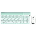 thumbnail image 1 of Wired Keyboard and Mouse Combo, RaceGT 102 Keys Wired Typewriter Keyboard Phone-Groove Design, 2.4G Silent Comfortable Wireless Mouse, Compatible with Computer, Laptop and Desktop (Lake Blue), 1 of 6