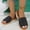 Black, variant on Women's Flat Sandals Summer Casual Open Toe Strappy Slides Fashion Comfort Lightweight Everyday Walking Sandal(Army Green, 6)