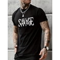 thumbnail image 1 of Savage Cool Print Summer Fitness Men's Sports Short-Sleeve Breathable Casual Commuting Training Quick-drying Fitness T-shirt For Man Tee For Adult, Men, Women, Teen, Teenager, Adolescent, Youth, 1 of 4