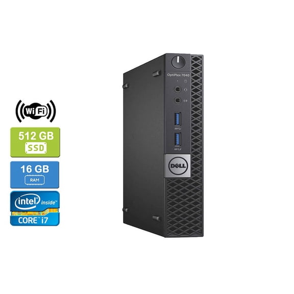Used: DELL 7040 Intel Core i7-6700T 16GB 512GB SSD Win 10 Pro Wifi HDMI UK&M
