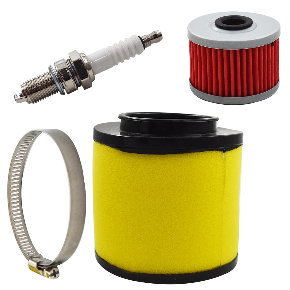 Tvent TRX350 Air Filter Replacement for Foreman 350 400 450 TRX400 TRX450 17254-HN5-670 with Oil Filter Spark Plug 