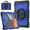 Black+Blue, variant on iPad 6th/5th Generation 2018/2017, iPad Air 1/2 & iPad Pro 9.7 Case with Pencil Holder Built-in Kickstand 360 Rotating Handle Screen Protector,3 Layer Hybrid Rugged Heavy Duty Case,Black+Rose