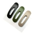 thumbnail image 5 of Flat Hair Clips, Hair Claw Clips, 3 Piece Matte Resin Hair Clip Set for Thick and Thin Hair, Durable Non-Bending Hair Accessories for Updo, Half-Updo, Shower, Makeup, Yoga, 5 of 5