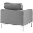 thumbnail image 4 of Modern Contemporary Urban Design Living Lounge Room Armchair, Grey Gray, Fabric, 4 of 5