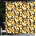thumbnail image 4 of Ambesonne Abstract Shower Curtain, Graphic Cubes Blocks, 69"Wx84"L, Black Yellow Brown, 4 of 5