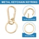 thumbnail image 4 of Llaveros de metal Uxcell, 5 piezas, clip de anillo de llavero, organizador de accesorios de llaves resistentes, dorado, 4 of 7