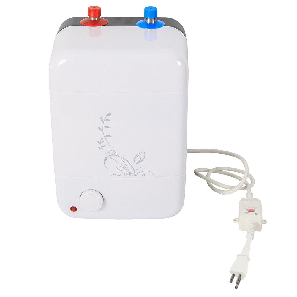 8L Under Sink Water Heater, 1500W Instant Electric Hot Water Heater 30-75℃ Adjustable Temperature for Kitchen/Bathroom Basin, IPX4 Waterproof, Anti-Corrosion Stainless Steel Tank