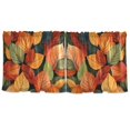 thumbnail image 7 of Yayeee Kitchen Curtains Tier Set of 2 Light Filtering 57"x36" Over Sink Window Panels, Colorful Leaves, 7 of 7
