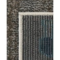 thumbnail image 6 of Unique Loom Vivid Collection Area Rug - Gary (9' 10" Square Ivory Gray Blue/Light Blue), 6 of 6