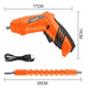 thumbnail image 2 of Atornillador Inalambrico Teeno De 3.6v, Kit De 46 Piezas Naranja, 2 of 5