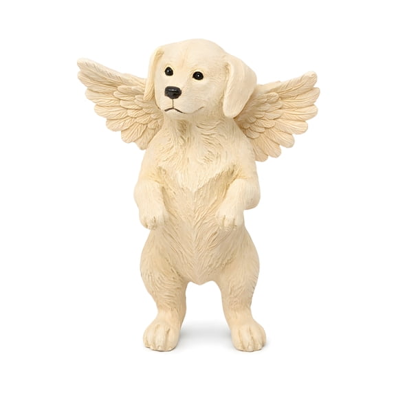 Gentle Friends Barfield Dog Figurine, Resin Rustic Angel Dog Statue for Garden Decor & Home Office, Memorial Gift for Loss of Puppy, Pet Remembrance Sculpture, Puppy Lover Sympathy or Holiday Gift