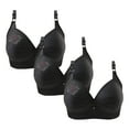 thumbnail image 1 of Timegard Bras for Women 3pc Wireless Full Support Adjustable Strap Print Breathable Comfy Daily Bras, 1 of 6
