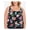 Black, variant on Women's Multi Color Floral Stretch Push-Up Shirred Lined Adjustable Blouson Scoop Neck Tankini Swimsuit Top 24W