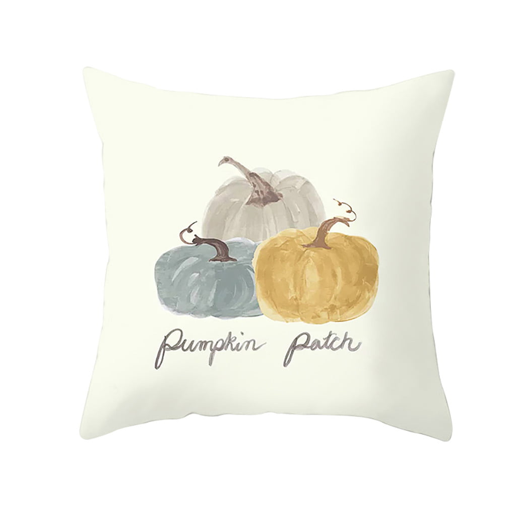 Fall Thanksgiving Pumpkin Pillow Case Waist Throw Cushion Cover Sofa Home Decor 