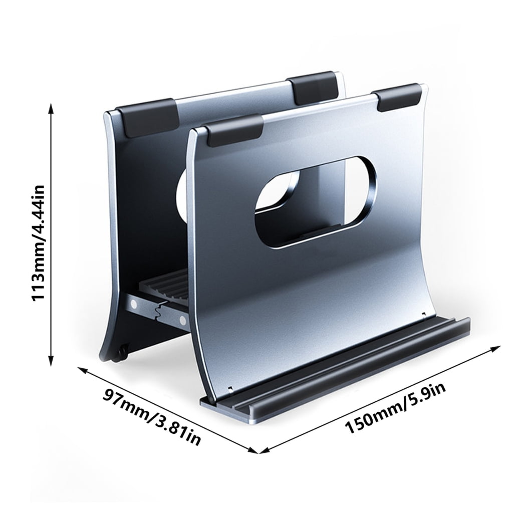 AOOOWER Vertical Laptop Stand For Desk Gravitational Auto Lock Aluminum Holder