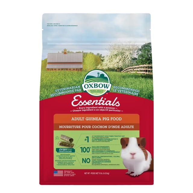 Oxbow Essentials Adult Food for Guinea Pig 10-Pound Resealable Bag