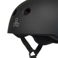 thumbnail image 2 of Triple 8 Skater Hardened Skate Helmet with Sweats aver Liner, Black Rubber - Medium, 2 of 7